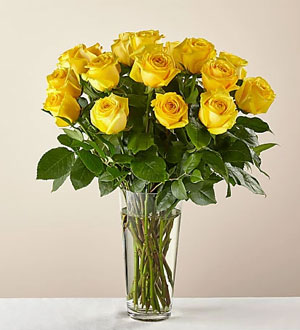 Long Stem Yellow Rose Bouquet